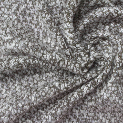 Grey Textured Chunky Knit, Viscose-Poly, 174 gsm