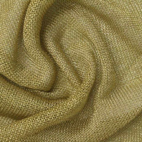 Viscose Metallic Stretch Knit Fabric, 190 gsm, 140 cm — Yellow