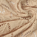 Light Beige Openwork Pointelle Knit, Poly-Cotton — photo 3