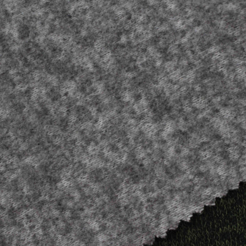 Dark Grey Marl Jersey Knit, Polyester, 390 gsm, 170 cm
