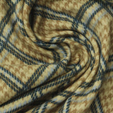 Brown Houndstooth Interlock Knit, Cotton — photo 3