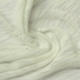 Polyester Stretch Chunky Knit Fabric, 200 gsm, 160 cm — White — photo 3