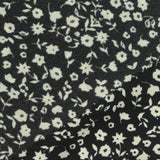 White Floral Linen-Look, Polyester — photo 3
