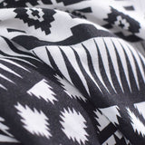 Black Geometric Woven, Viscose — photo 3