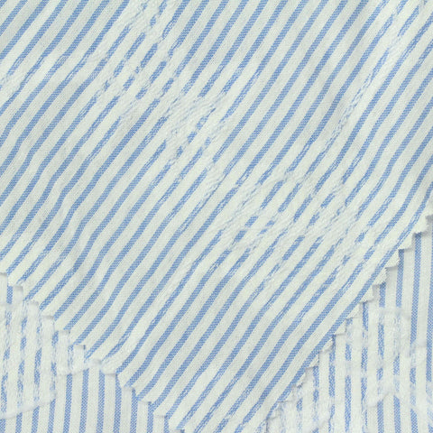White Stripes Jacquard, Poly-Cotton, 85 gsm