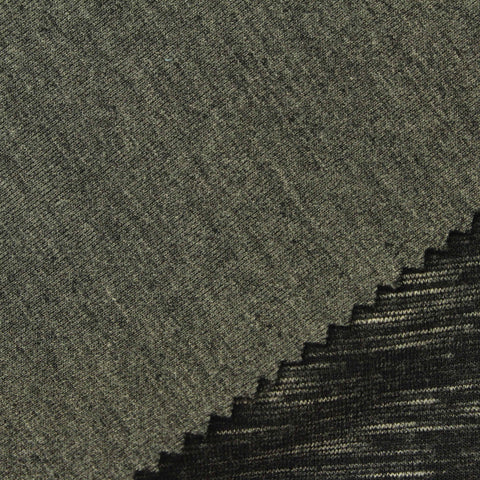 Dark Grey Marl Scuba Knit, Poly-Viscose, 450 gsm