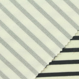 Black Horizontal-Stripe Scuba Knit, Poly-Modal — photo 3