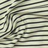Dark Grey Stripes Ponte Knit, Viscose-Nylon — photo 3