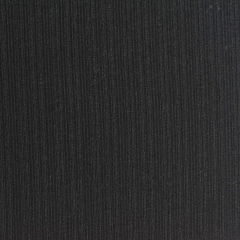 Polyester Stretch Rib Knit Fabric, 290 gsm — Black
