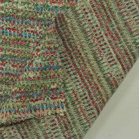 Green Horizontal-Stripe Jacquard, Poly-Acrylic