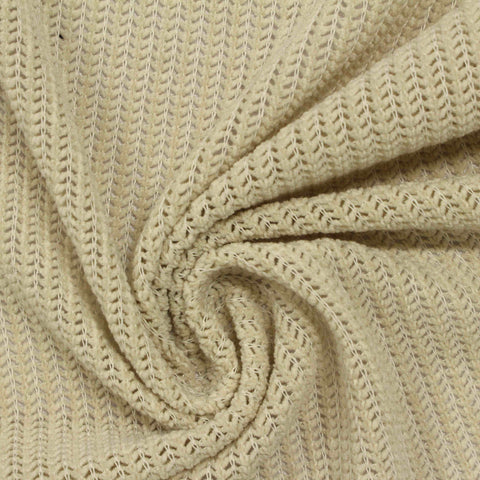 Polyester Stretch Chenille Fabric, 250 gsm, 155 cm — Beige
