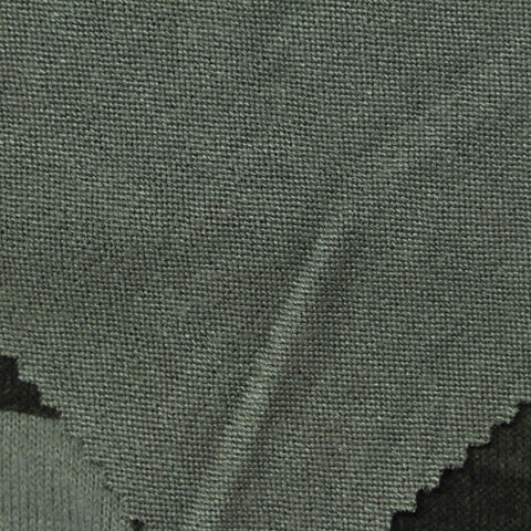 Dark Green Camo Jersey Knit, Polyester