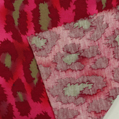 Pink Leopard Jersey Knit, Cotton-Modal