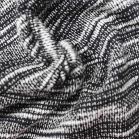 Black Marl French Terry, Poly-Cotton, 273 gsm