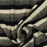 Black Vertical-Stripe Rib Knit, Poly-Viscose — photo 3