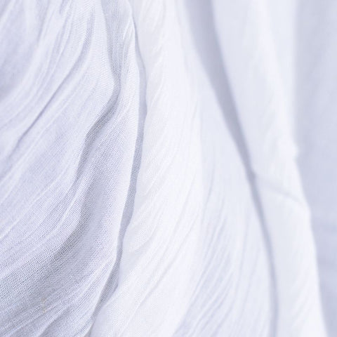100% Viscose Crepe Fabric, 80 gsm, 145 cm — White