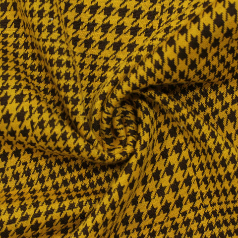 Brown Houndstooth Knit, Polyester