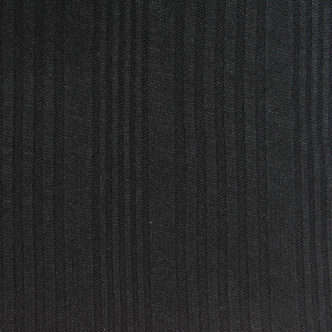 Viscose Polyester Blend Rib Knit Fabric, 220 gsm, 170 cm — Black