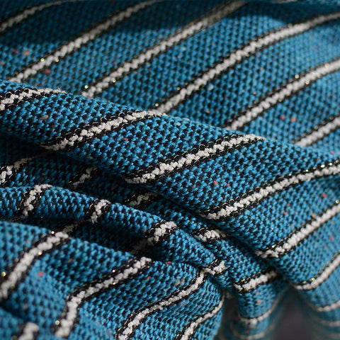 Teal Marl Chunky Knit, Acrylic-Metallic
