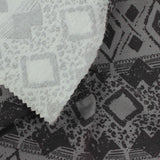 Dark Grey Geometric Bengaline, Viscose-Nylon — photo 3