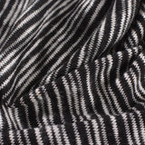 Black Horizontal-Stripe Chunky Knit, Poly-Viscose — photo 3