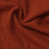 Brushed Polyester Viscose Stretch Waffle Knit Fabric, 273 gsm, 176 cm — Orange — photo 3