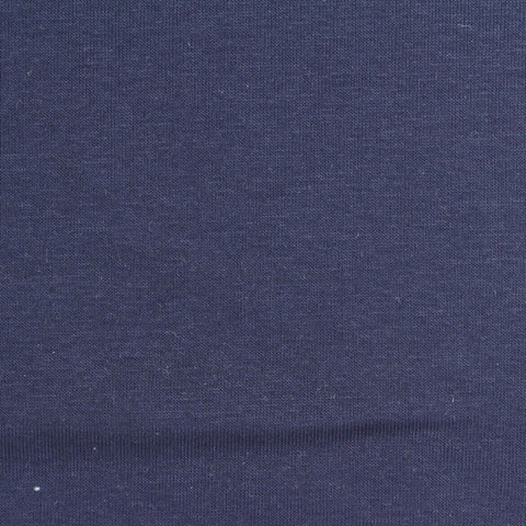 Navy Rib Knit, Cotton-Poly