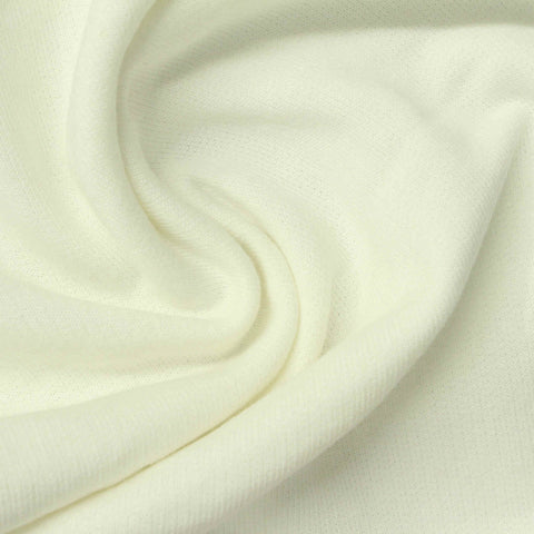 Brushed Cotton Polyester Stretch French Terry Fabric, 350 gsm, 180 cm — Beige