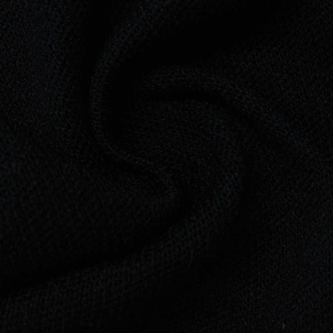 100% Polyester Jersey Knit Fabric, 287 gsm — Black