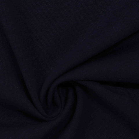 Polyester Cotton Blend Birdseye Knit Fabric, 200 gsm, 170 cm — Black