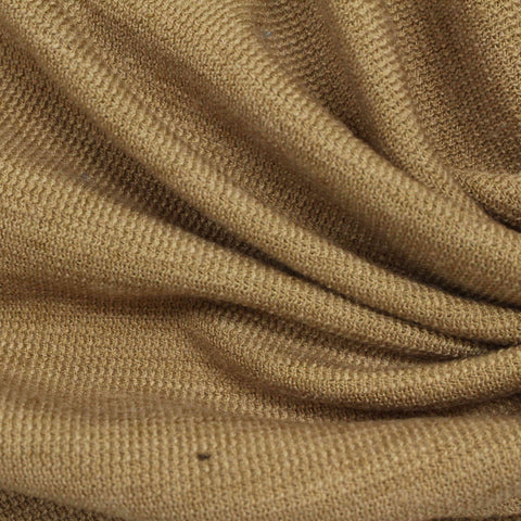 Heathered Tan Marl Interlock Knit, Poly-Acrylic