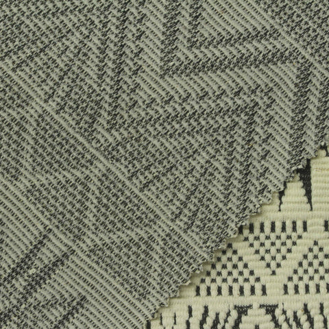 Black Squares Bouclé, Cotton-Poly
