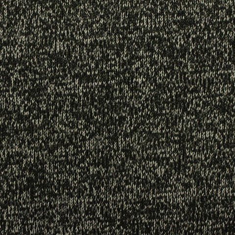 Dark Grey Marl Rib Knit, Polyester, 354 gsm