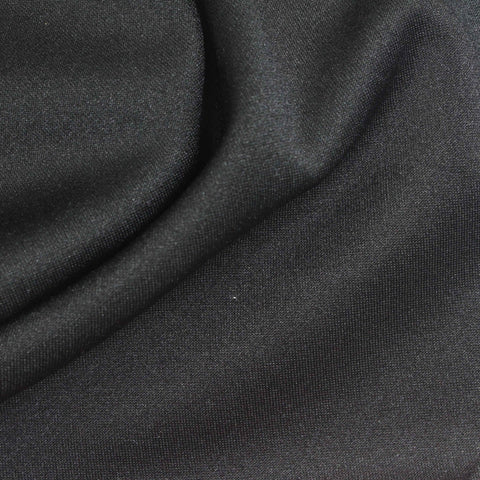 Polyester Stretch Scuba Knit Fabric, 325 gsm, 155 cm — Black