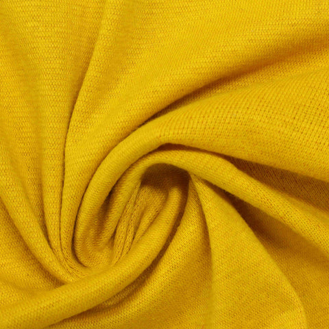 Yellow Marl Rib Knit, Poly-Viscose, 117 gsm