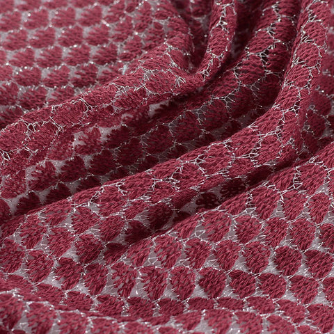 Maroon Textured Jacquard