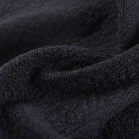 Black Tone-on-Tone Jacquard, Cotton-Viscose