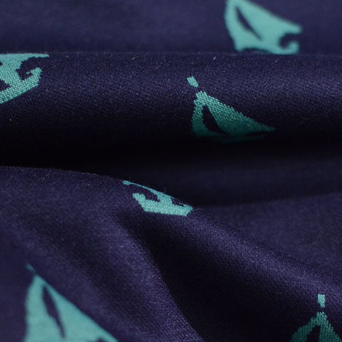 Jacquard Polyester Viscose Knit Fabric, 150 cm — Navy, ref EF-5636