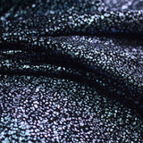 Silver-Blue Dots Interlock Knit, Polyester — photo 3