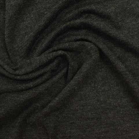 Dark Grey Marl Jersey Knit, Viscose, 136 gsm
