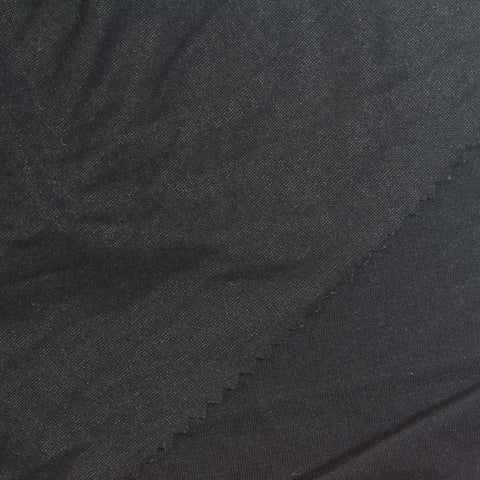 Viscose Stretch Jersey Knit Fabric, 180 gsm, 170 cm — Black