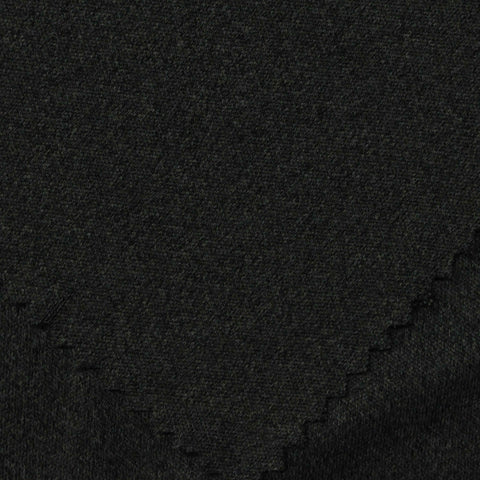 Dark Grey Marl Interlock Knit, Polyester, 190 gsm, 155 cm
