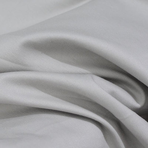 Cotton Polyester Stretch Twill Fabric, 220 gsm, 136 cm — Grey, ref EF-7386