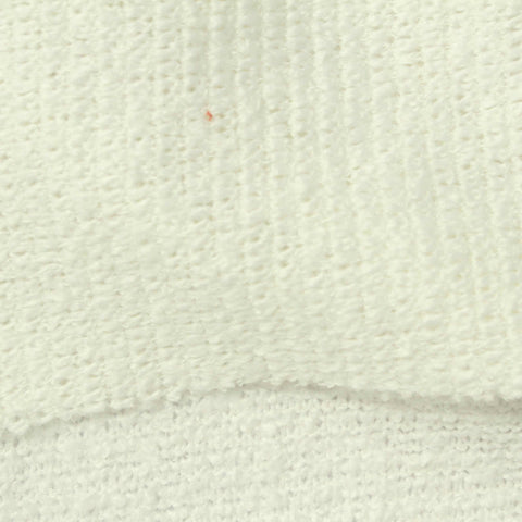 Polyester Stretch Chunky Knit Fabric, 365 gsm, 130 cm — White