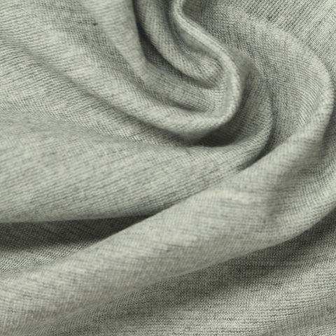 Grey Heathered-Marl Ponte Knit, Viscose-Poly