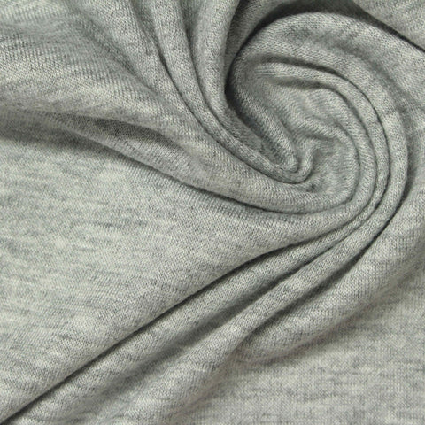Light Grey Marl Jersey Knit, Viscose, 165 gsm