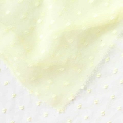 Light Yellow Dots Chiffon, Polyester
