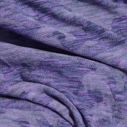 Purple Marled-Camo Knit, Viscose-Poly