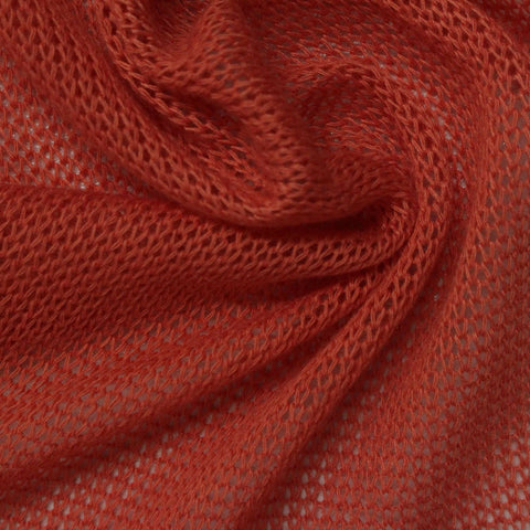 Polyester Stretch Rib Knit Fabric, 106 gsm, 170 cm — Orange