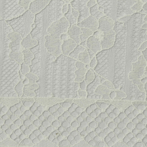 White Floral Lace, Nylon, 68 gsm